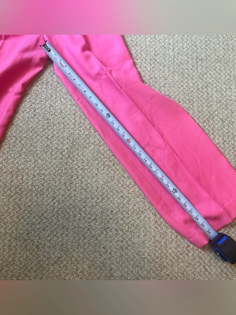 NWT Talbots Greenwich Pants Pink Geranium Linen Blend Wide Leg High Waist 4